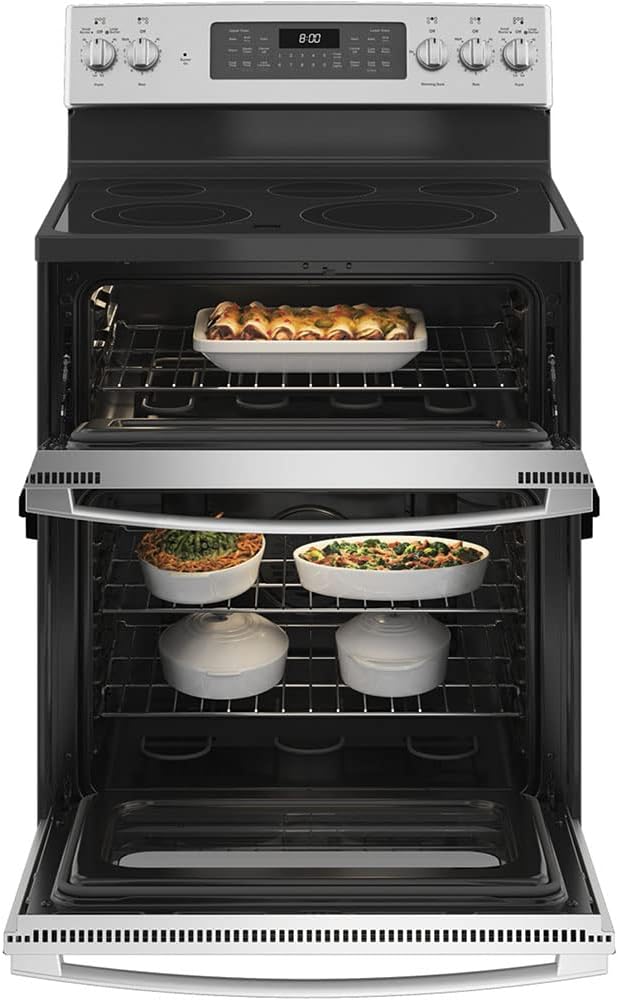 Double Oven Convection Range with No-Preheat Air Fry