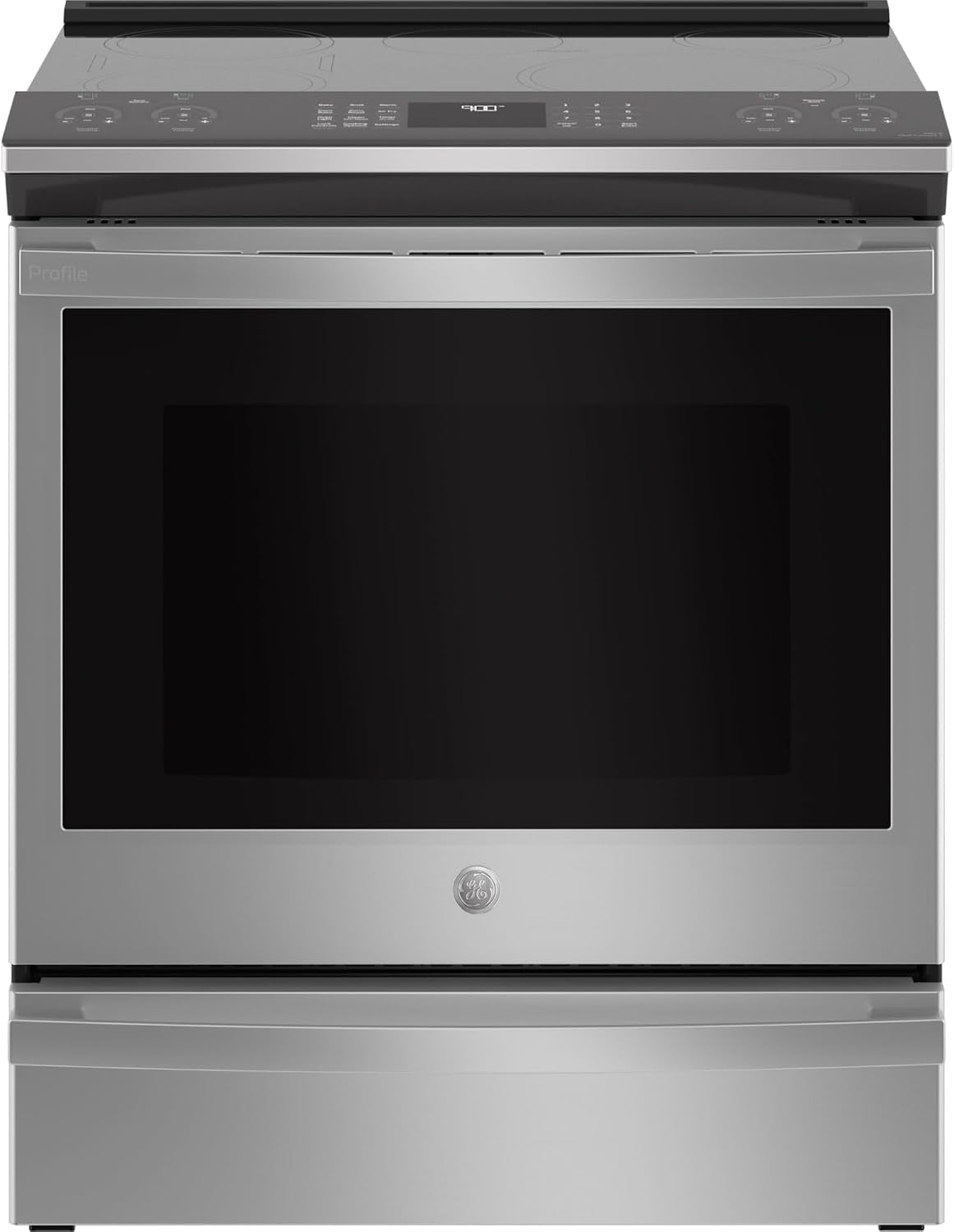 GE Profile PHS930YPFS 30 Smart Slide Electric Front Control Induction and Convection Range with 5.3 Cu. Ft. Capacity Glide Touch Controls Wi-Fi Connect Stainless Steel