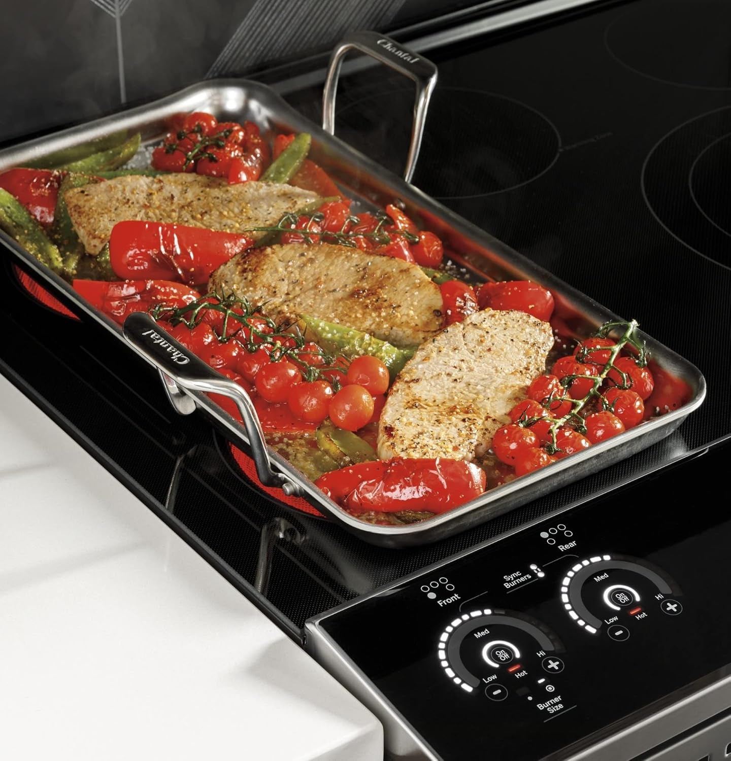 GE Profile PHS930YPFS 30 Smart Slide Electric Front Control Induction and Convection Range with 5.3 Cu. Ft. Capacity Glide Touch Controls Wi-Fi Connect Stainless Steel