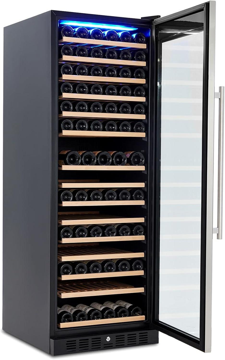 Wine Cooler Cabinet Beverage Refrigerator Freestand Wine Cellar with Digital Temperature Control - 133 Bottle Wine Cooler Fridge for Red/White/Champagne/Sparkling Wines
